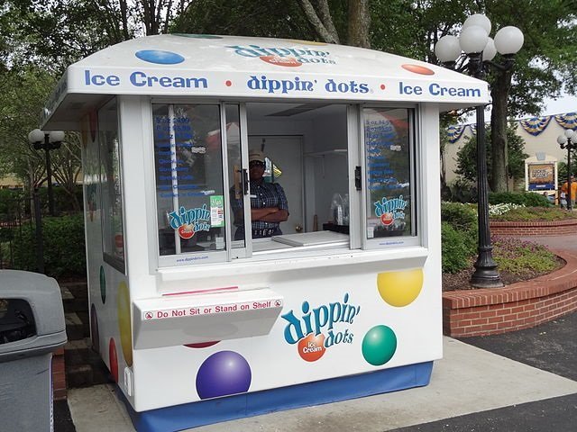 Dippin Dots Stand with Vegan Options