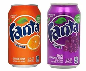 Fanta Soda Vegan Flavors Orange and Grape