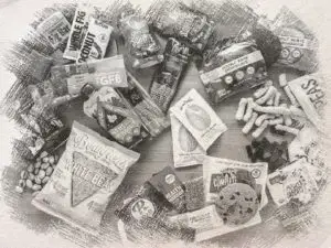 Vegan Packaged Snack Foods Sketch