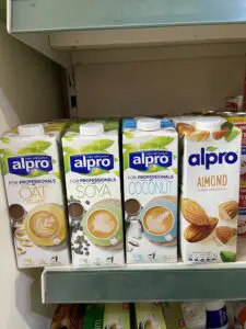 Vegan milk options by Alpro