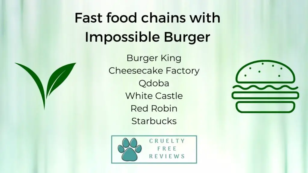 what fast food chains have impossible burgers